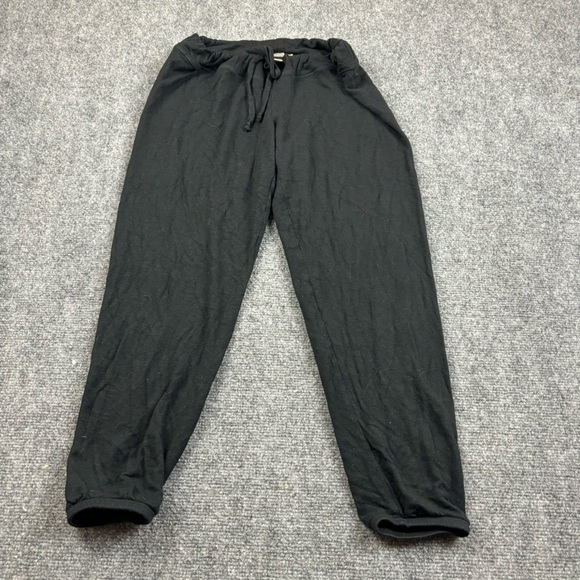 NAKED PRINCESS Women’s Cropped Black Super Soft Loungewear Pants PJs size Small - Picture 2 of 10